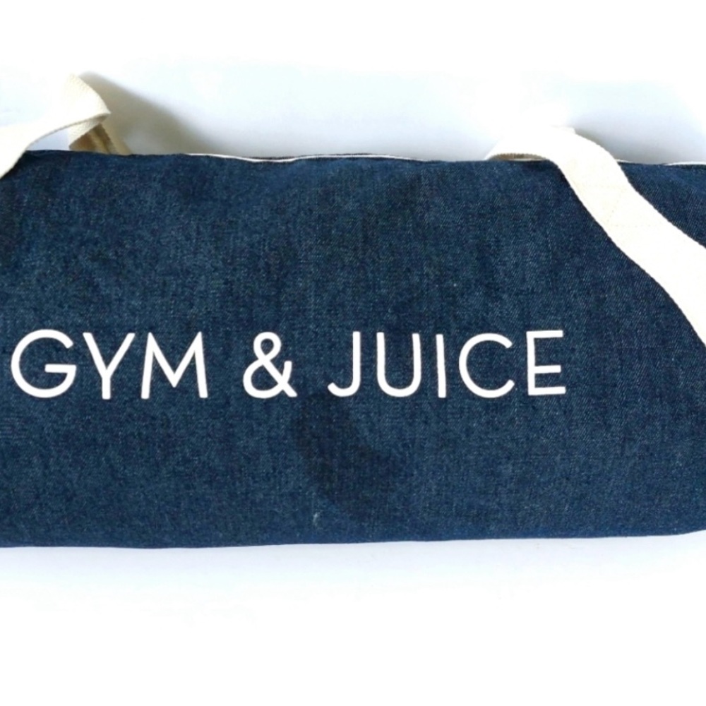 Huge 'Beyond the Gym' Denim/Jean Carry-all Bag with Gym & Juice Logo at Front
